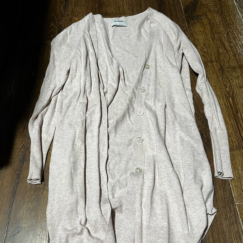 Button Down Long Sleeve Cardigan with Front Pockets